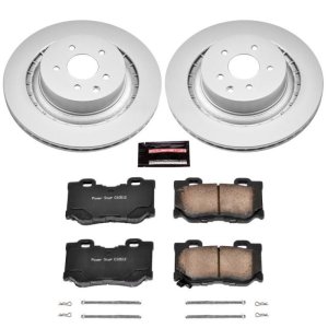 INFINITI G37 Brake Kit - Rear - PowerStop - Geomet Coated Rotors + Z17 Ceramic Pads - `08-`13