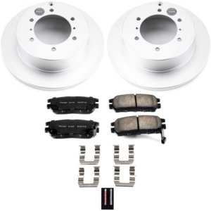 Mitsubishi Montero Brake Kit - Rear - PowerStop - Geomet Coated Rotors + Z17 Ceramic Pads - `91-`00