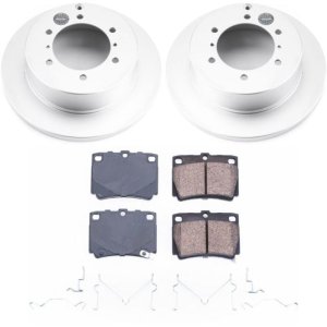 Mitsubishi Montero Brake Kit - Rear - PowerStop - GEOMET Coated Rotors + Z17 Ceramic Pads - `97-`04