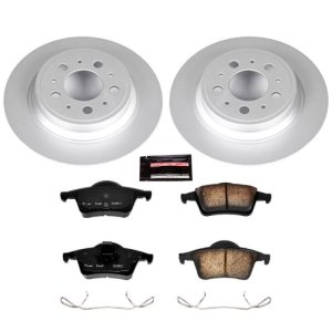 Volvo S60 Brake Kit - Rear - PowerStop - Z23 Evolution Coated Rotors + Carbon-Fiber Ceramic Pads - `01-`09