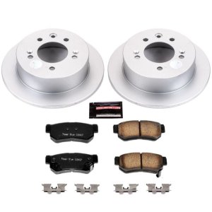 Hyundai Elantra Brake Kit - Rear - PowerStop - Z17 Evolution Geomet Coated Rotors + Low-Dust Ceramic Pads - `07-`10