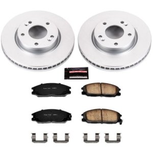 Hyundai Santa Fe Brake Kit - Front - PowerStop - Z17 Evolution Geomet Coated Rotors + Low-Dust Ceramic Pads - `01-`05