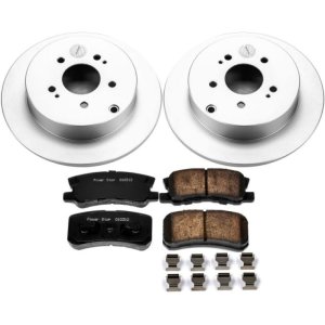 Mitsubishi Endeavor Brake Kit - Rear - PowerStop - Genuine Geomet Coated Rotor + Z17 Ceramic Pads - `04-`11