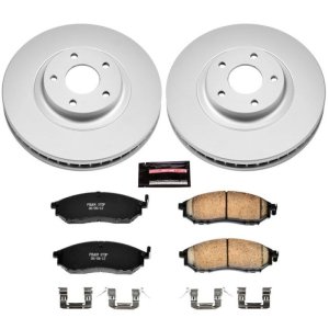 Nissan Murano Brake Kit - Front - PowerStop - Geomet Coated Rotors + Z17 Evolution Low-Dust Ceramic Pads - `11-`14