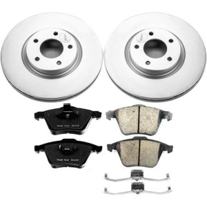 Mazda 3 Brake Kit - Front - PowerStop - Genuine Geomet Coated Rotors + Z17 Low-Dust Ceramic Pads - `07-`13 Mazda 3 Brake Kit - Front - PowerStop - Genuine Geomet Coated Rotors + Z17 Low-Dust Ceramic Pads - `07-`13