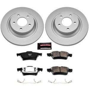 Mazda 5 Brake Kit - Rear - PowerStop - Geomet Coated Rotors + Z17 Low-Dust Ceramic Pads - `06-`07
