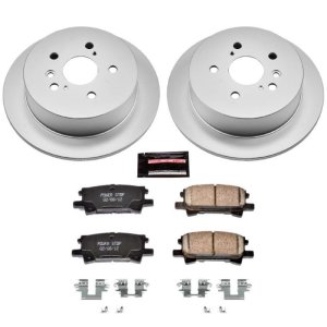 Lexus RX330 Brake Kit - Rear - PowerStop - Z17 Evolution Geomet Coated Rotors + Low-Dust Ceramic Pads - `04-`06