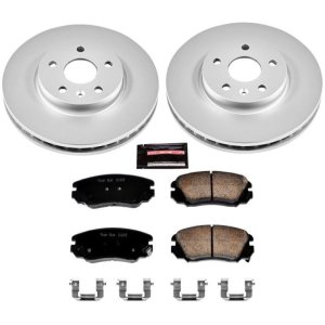 Buick Allure Brake Kit - Front - PowerStop - Geomet Coated Rotors + Z17 Low-Dust Ceramic Pads - 2010