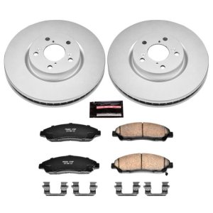 Acura MDX Brake Kit - Front - PowerStop - Z17 Evolution Geomet Coated Rotors + Ceramic Pads - `07-`13