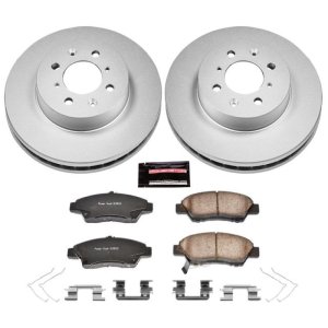Honda Fit Brake Kit - Front - PowerStop - Geomet Coated Rotors + Z17 Low-Dust Ceramic Pads - `09-`14