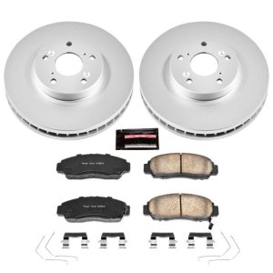 Acura TSX Brake Kit - Front - PowerStop - Geomet Coated Rotors + Z17 Ceramic Pads - `11-`14