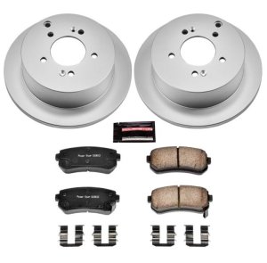 Hyundai Tucson Brake Kit - Rear - PowerStop - Geomet Coated Rotors + Z17 Low-Dust Ceramic Pads - `10-`15