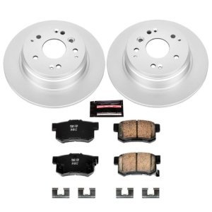 Acura TL Brake Kit - Rear - PowerStop - Z17 Evolution Geomet Coated Rotors + Low-Dust Ceramic Pads - `04-`08