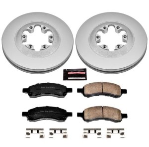 Chevrolet Colorado Brake Kit - Front - PowerStop - Genuine Geomet Coated Rotors + Z17 Low-Dust Ceramic Pads - `09-`12