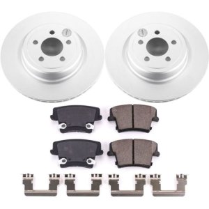Dodge Magnum Brake Kit - Rear - PowerStop - Genuine Geomet Coated Rotors + Z17 Ceramic Pads - `06-`08