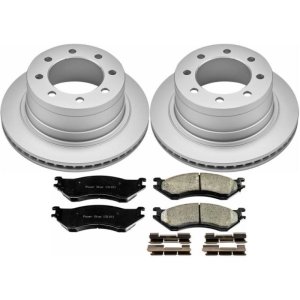 Dodge Ram 1500 Brake Kit - Rear - PowerStop - Geomet Coated Rotors + Z17 Low-Dust Ceramic Pads - `06-`08