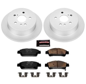 Toyota Sienna Brake Kit - Rear - PowerStop - Z17 Evolution Geomet Coated Rotors + Low-Dust Ceramic Pads - `04-`10