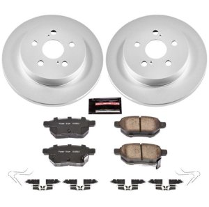 Lexus CT200h Brake Kit - Rear - PowerStop - Z17 Evolution Geomet Coated Rotors + Low-Dust Ceramic Pads - `11-`17