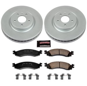 Ford Taurus Brake Kit - Front - PowerStop - Geomet Coated Rotors + Z17 Low-Dust Ceramic Pads - 2010