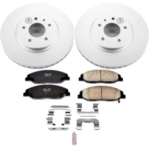 Cadillac STS Brake Kit - Front - PowerStop - Geomet Coated Rotors + Z17 Low-Dust Ceramic Pads - `09-`11