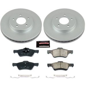 Ford Escape Brake Kit - Front - PowerStop - Geomet Coated Rotors + Z17 Low-Dust Ceramic Pads - `10-`12