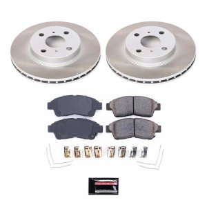 Ford Flex Brake Kit - Front + Rear - PowerStop - Geomet Coated Rotors + Low-Dust Ceramic Pads - `12-`19