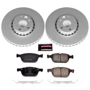 Volvo XC60 Brake Kit - Front - PowerStop - Fully Coated Rotors + Carbon-Fiber Ceramic Pads - `10-`15