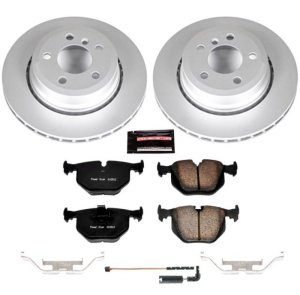 BMW X3 Brake Kit - Rear - PowerStop - Geomet Coated Rotors + Carbon-Fiber Ceramic Pads - `04-`10
