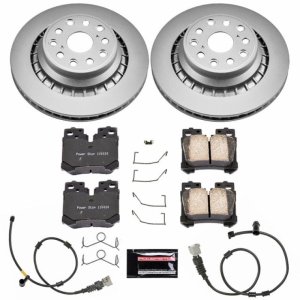 Lexus LS460 Brake Kit - Rear - PowerStop - Z17 Evolution Geomet Coated Rotors + Low-Dust Ceramic Pads - `10-`17