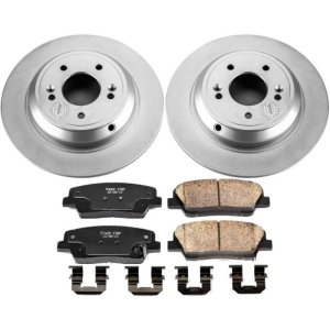 Hyundai Genesis Brake Kit - Rear - PowerStop - Geomet Coated Rotors + Z17 Low-Dust Ceramic Pads - 2009