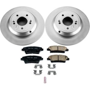 Genesis G80 Brake Kit - Rear - PowerStop - Geomet Coated Rotors + Z17 Low-Dust Ceramic Pads - `17-`18