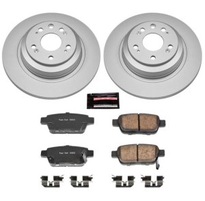 Acura TL Brake Kit - Rear - PowerStop - Z17 Evolution Geomet Coated Rotors + Low-Dust Ceramic Pads - `09-`14