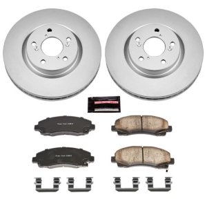 Acura TL Brake Kit - Front - PowerStop - Z17 Evolution Geomet Coated Rotors + Low-Dust Ceramic Pads - `09-`14