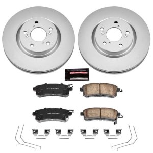 Honda Odyssey Brake Kit - Front - PowerStop - Geomet Coated Rotors + Z17 Low-Dust Ceramic Pads - `11-`14