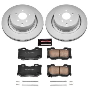 Infiniti FX50 Brake Kit - Rear - PowerStop - Z17 Evolution Geomet Coated Rotors + Low-Dust Ceramic Pads - `09-`13