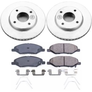 Nissan Versa Brake Kit - Front - PowerStop - Z17 Evolution Geomet Coated Rotors + Low-Dust Ceramic Pads - `09-`11 Nissan Versa Brake Kit - Front - PowerStop - Z17 Evolution Geomet Coated Rotors + Low-Dust Ceramic Pads - `09-`11