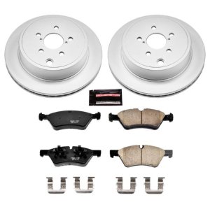 Toyota GR86 Brake Kit - Rear - PowerStop - Genuine Geomet Coated Rotors + Z17 Low-Dust Ceramic Pads - `17-`20