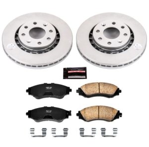 Chevrolet Aveo Brake Kit - Front - PowerStop - Z17 Evolution Geomet Coated Rotors + Low-Dust Ceramic Pads - `04-`11