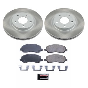 Kia Sorento Brake Kit - Front + Rear - PowerStop - Z17 Evolution Geomet Coated Rotors + Low-Dust Ceramic Pads - `03-`06