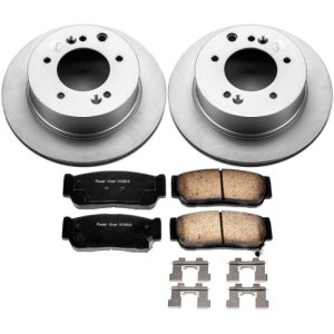 Kia Sorento Brake Kit - Rear - PowerStop - Z17 Evolution Geomet Coated Rotors + Low-Dust Ceramic Pads - `03-`06