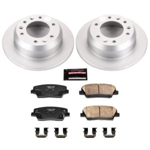 Hyundai Entourage Brake Kit - Rear - PowerStop - Genuine Geomet Coated Rotors + Z17 Low-Dust Ceramic Pads - `07-`08