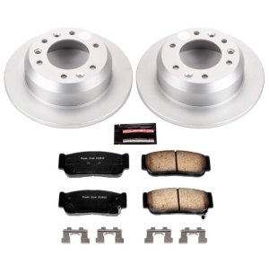 Hyundai Entourage Brake Kit - Rear - PowerStop - Genuine Geomet Coated Rotors + Z17 Low-Dust Ceramic Pads - 2007