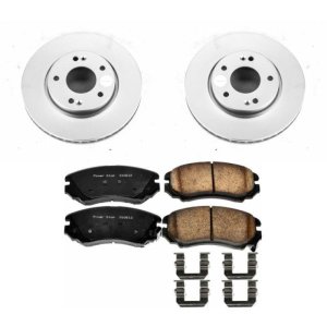 Kia Soul Brake Kit - Front - PowerStop - Z17 Evolution Geomet Coated Rotors + Low-Dust Ceramic Pads - `10-`11