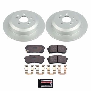Hyundai Veracruz Brake Kit - Rear - PowerStop - Geomet Coated Rotors + Z17 Low-Dust Ceramic Pads - `07-`12