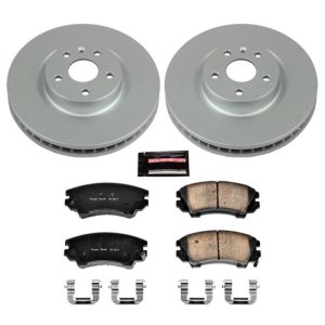 Chevrolet Caprice Brake Kit - Front - PowerStop - Z17 Evolution Geomet Coated Rotors + Low-Dust Ceramic Pads - `11-`17