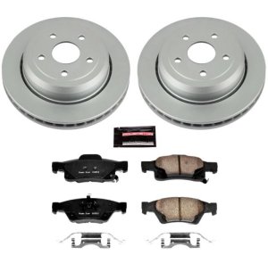Dodge Durango Brake Kit - Rear - PowerStop - Geomet Coated Rotors + Z17 Low-Dust Ceramic Pads - `11-`19
