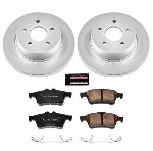Ford Focus Brake Kit - Rear - PowerStop - Z17 Evolution Geomet Coated Rotors + Low-Dust Ceramic Pads - `12-`18