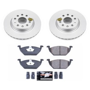 Volkswagen Jetta Brake Kit - Front - PowerStop - Genuine Geomet Coated Rotors + Z23 Carbon-Fiber Ceramic Pads - `11-`15