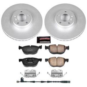 BMW X5 Brake Kit - Front - PowerStop - Geomet Coated Rotors + Carbon-Fiber Ceramic Pads - `11-`13