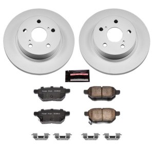 Scion tC Brake Kit - Rear - PowerStop - Geomet Coated Rotors + Z17 Low-Dust Ceramic Pads - `11-`16